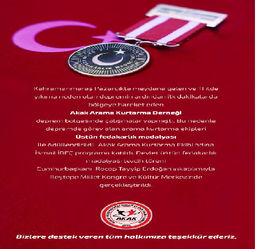 Devlet Üstün Fedakarlık Madalya Tevcih Töreni