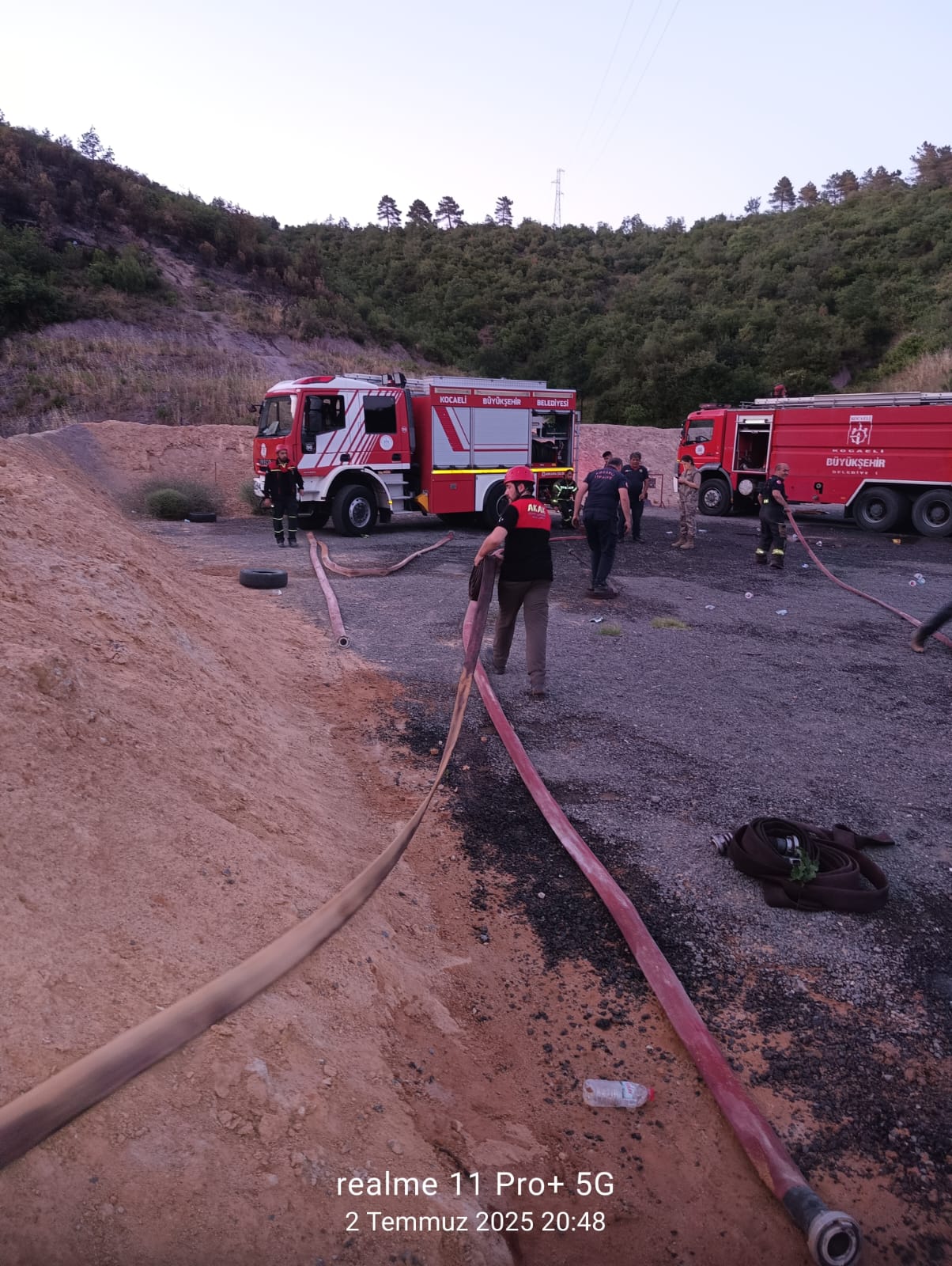 Derince Yangınına Müdahale